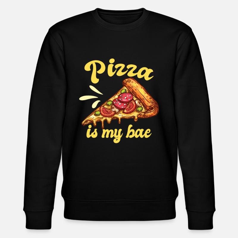 Pizza Liebe - Stanley/Stella Unisex Bio-Sweatshirt CHANGER  - Schwarz