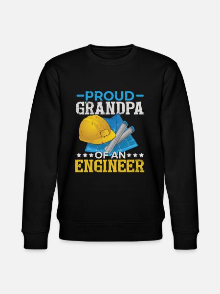 Proud Grandpa Of An Engineer - Stanley/Stella CHANGER Unisex Organic Sweatshirt - black