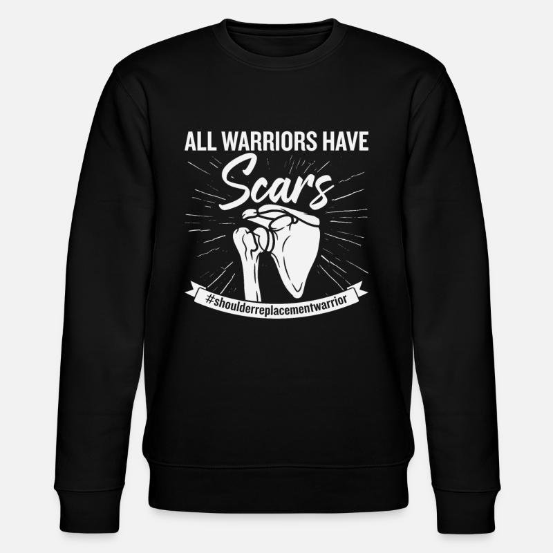 Shoulder Replacement Warrior - Stanley/Stella CHANGER Unisex Organic Sweatshirt - black