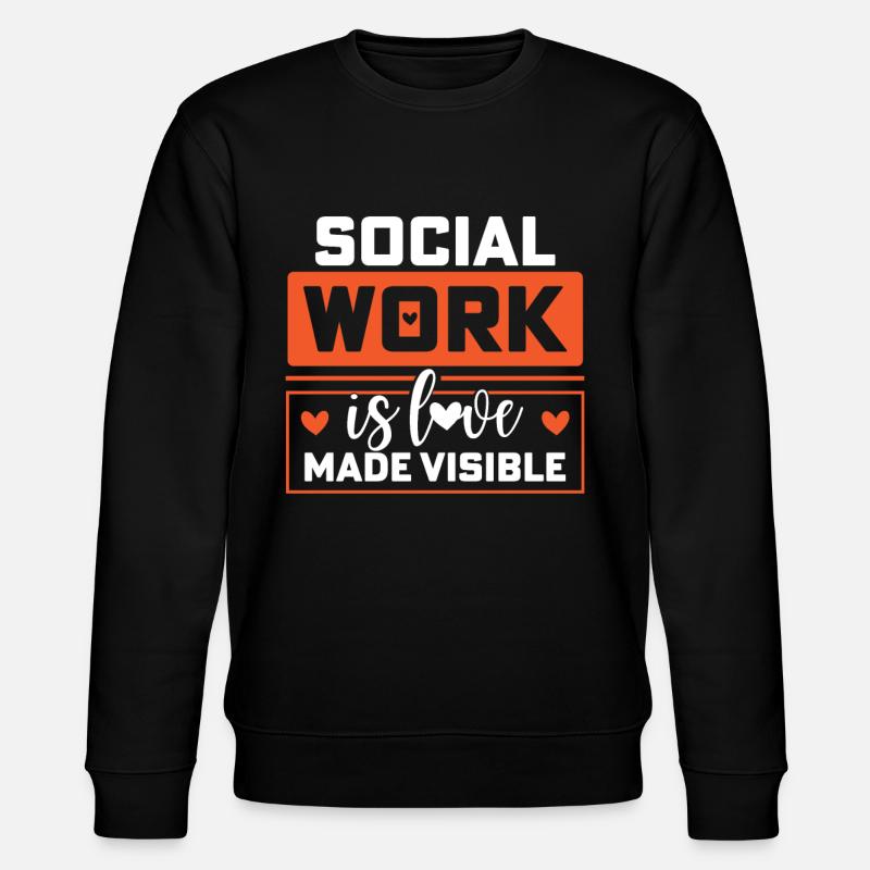 Soziale Arbeit Liebe - Stanley/Stella Unisex Bio-Sweatshirt CHANGER - Schwarz