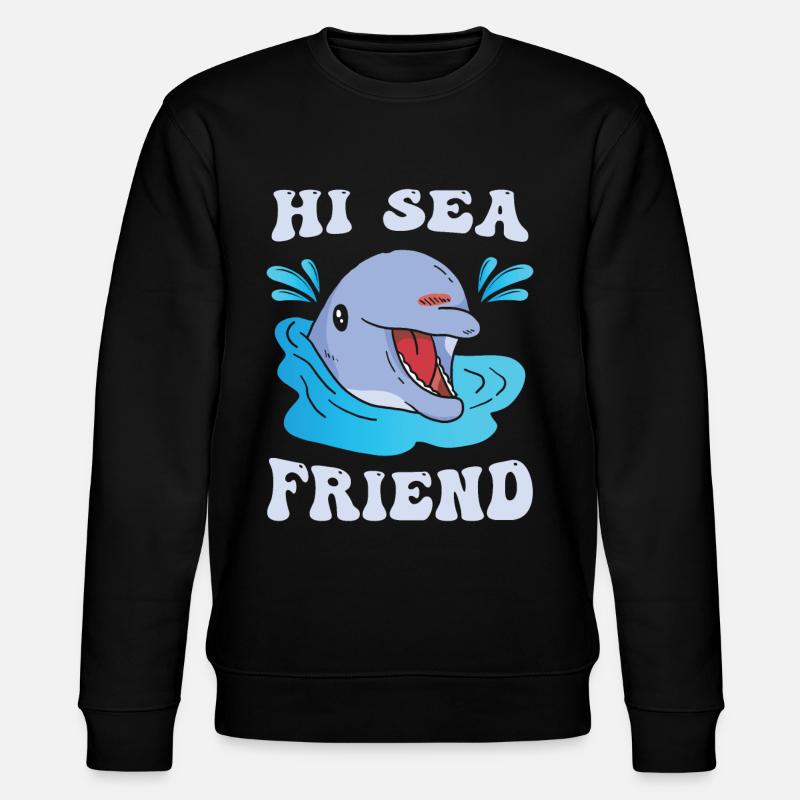 Dauphin mignon - Sweat bio CHANGER Stanley/Stella Unisexe - noir