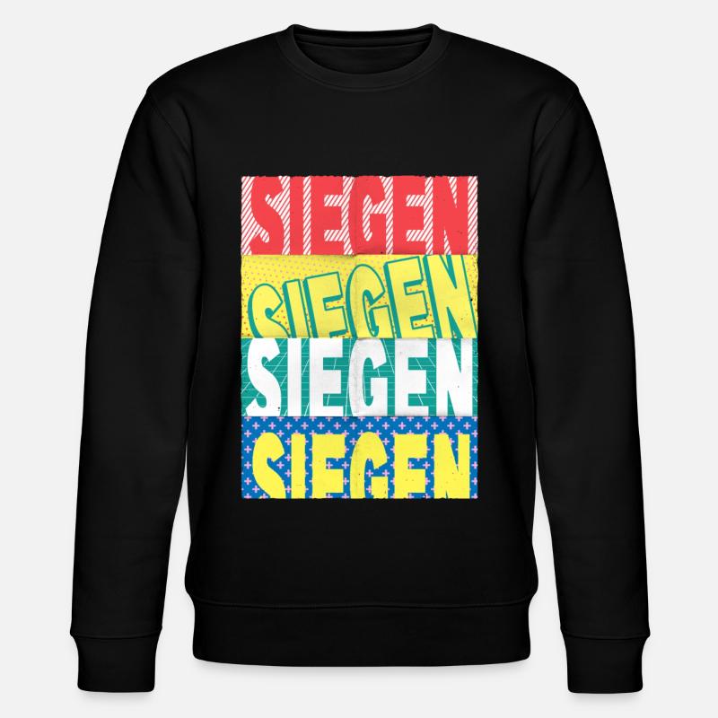 Siegen Allemagne City Font Skyline - Sweat bio CHANGER Stanley/Stella Unisexe - noir