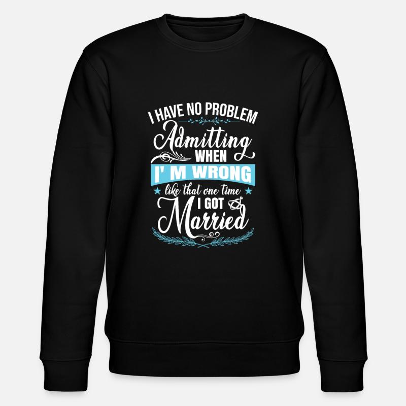 Funny Divorced Party - Stanley/Stella CHANGER Unisex Organic Sweatshirt - black