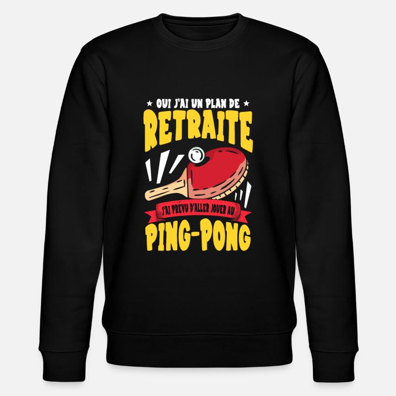 Joueur De Ping Pong - Sweat bio CHANGER Stanley/Stella Unisexe - noir