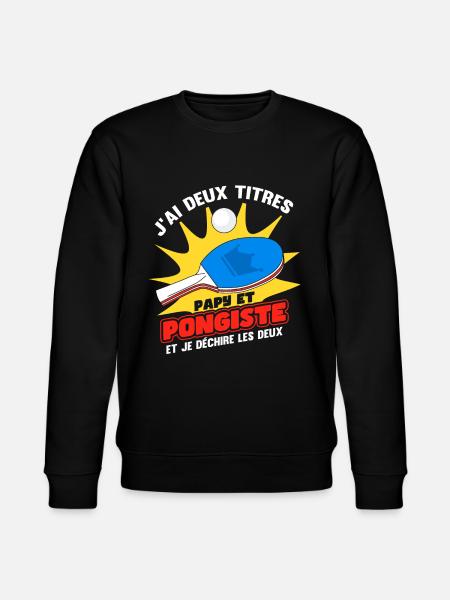 Papy Et Pongiste - Sweat bio CHANGER Stanley/Stella Unisexe - noir