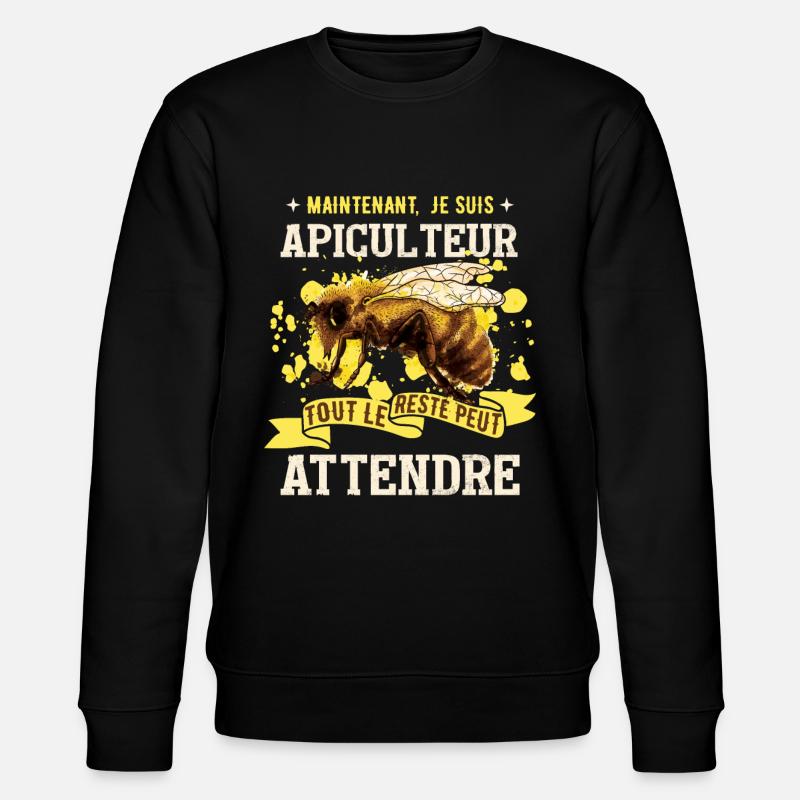 Je Suis Apiculteur | Abeille - Sweat bio CHANGER Stanley/Stella Unisexe - noir