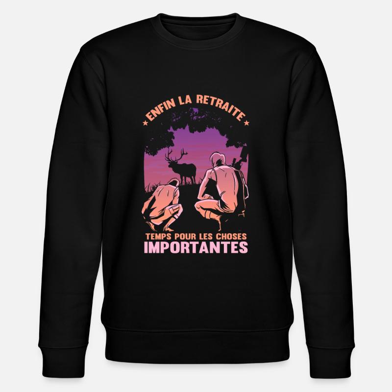 Retraite Chasseur - Sweat bio CHANGER Stanley/Stella Unisexe - noir