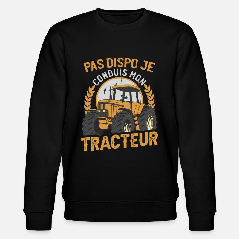 Je Conduis Mon Tracteur - Sweat bio CHANGER Stanley/Stella Unisexe - noir