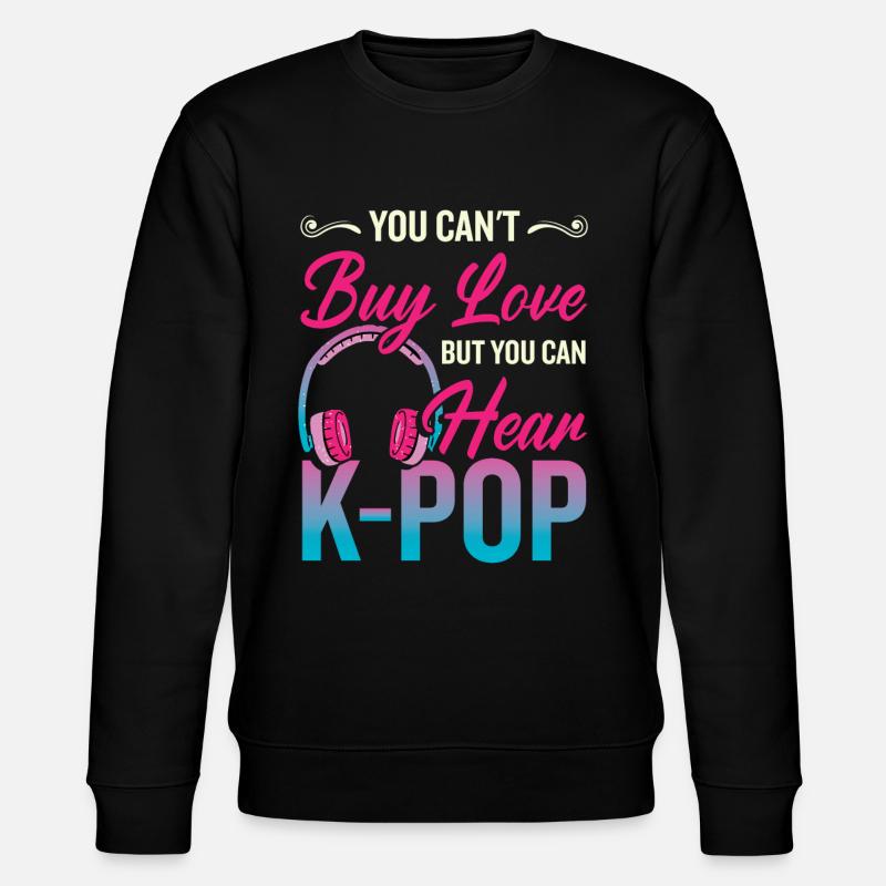Sie können K-Pop hören - Stanley/Stella Unisex Bio-Sweatshirt CHANGER  - Schwarz