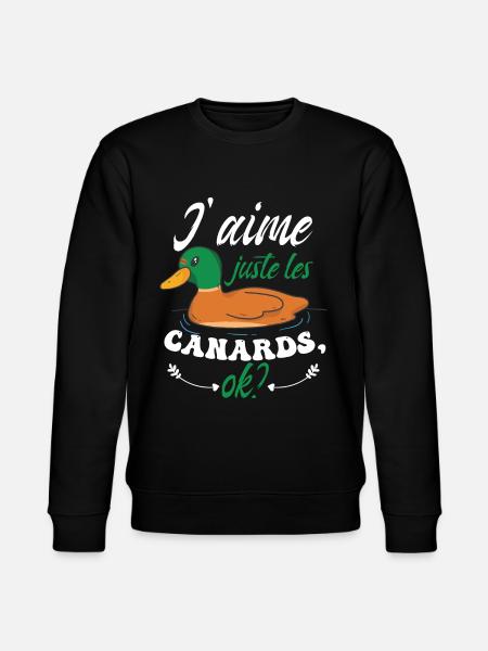 J'aime Juste Les Canards - Sweat bio CHANGER Stanley/Stella Unisexe - noir
