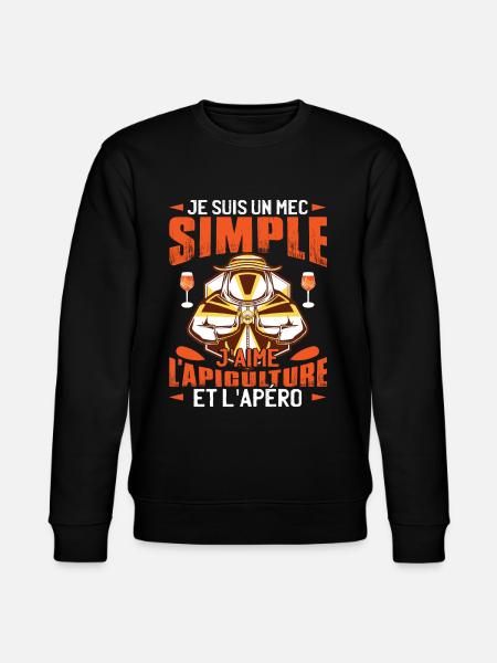 J'Aime Apiculture Et L'Apéro - Sweat bio CHANGER Stanley/Stella Unisexe - noir