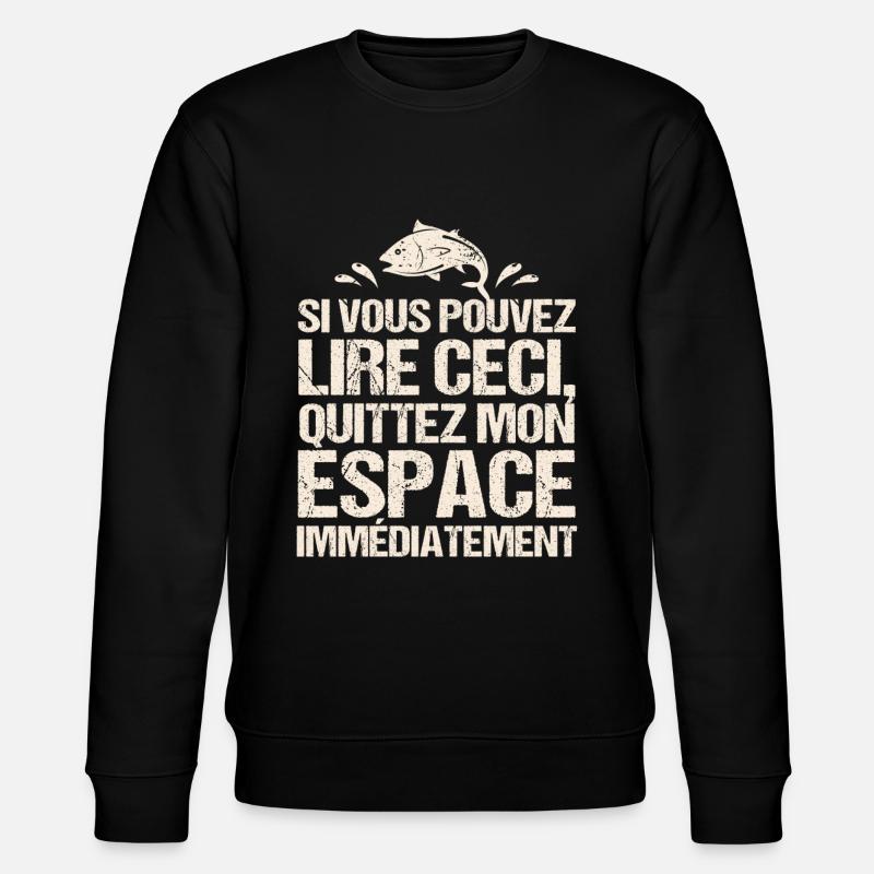 Pêche Humour - Sweat bio CHANGER Stanley/Stella Unisexe - noir