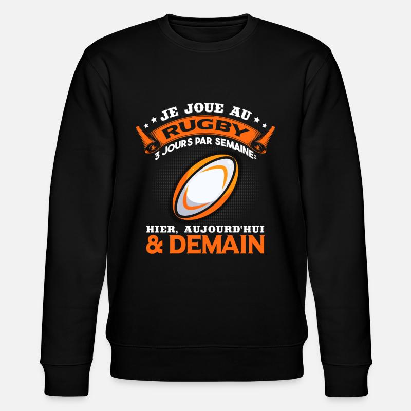 Je Joue Au Rugby - Sweat bio CHANGER Stanley/Stella Unisexe - noir