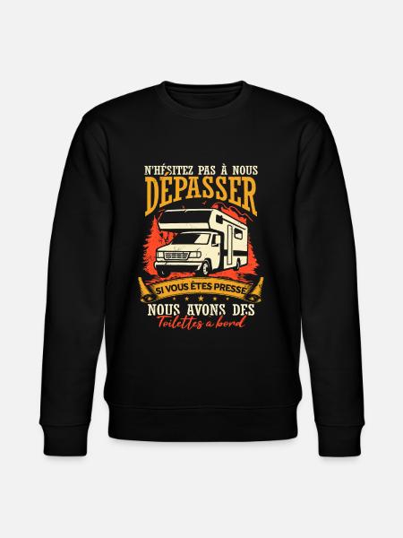 Drôle Camping-Car Humour - Sweat bio CHANGER Stanley/Stella Unisexe - noir