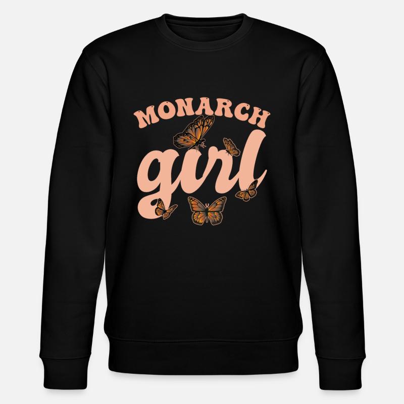 Monarch Mädchen - Stanley/Stella Unisex Bio-Sweatshirt CHANGER  - Schwarz