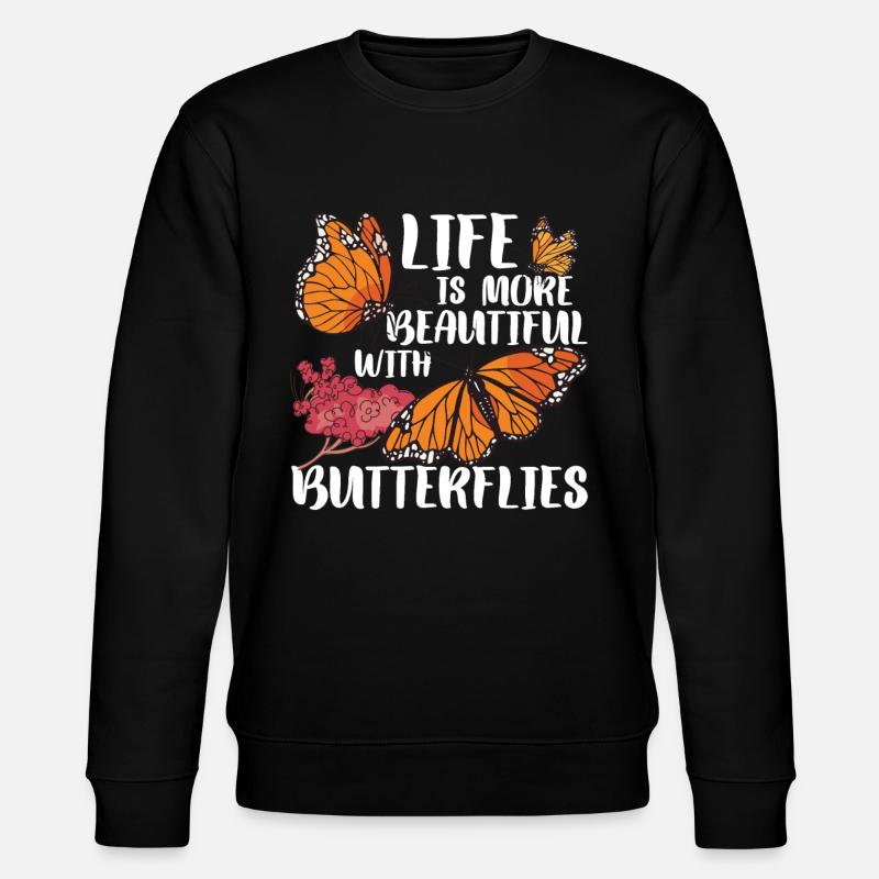 Monarque papillon - Sweat bio CHANGER Stanley/Stella Unisexe - noir