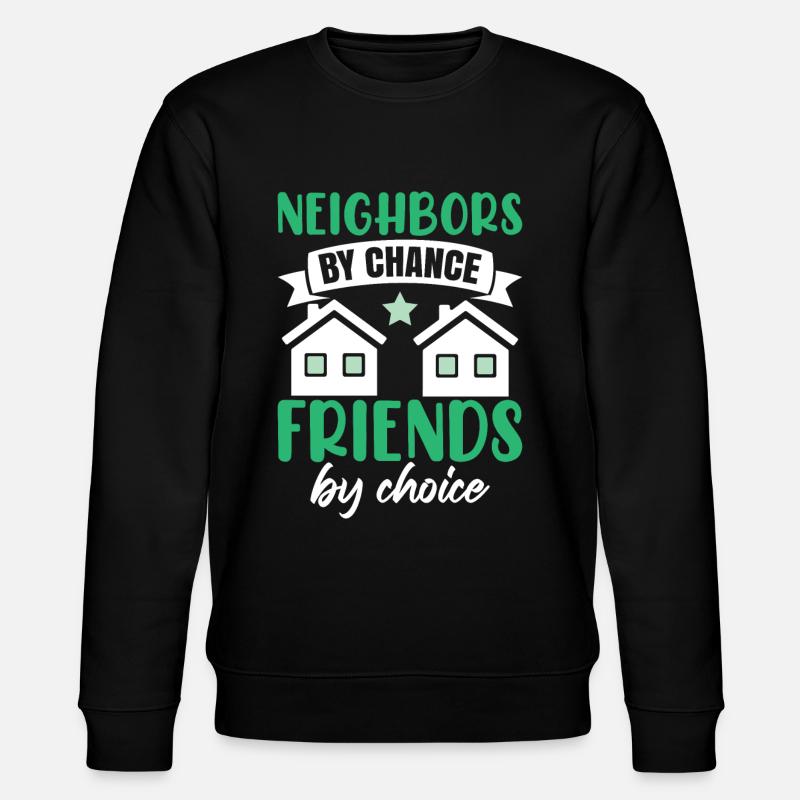 Nachbarn durch Zufall - Stanley/Stella Unisex Bio-Sweatshirt CHANGER  - Schwarz