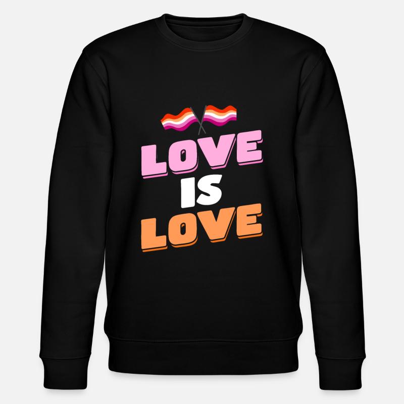 LGBTQ Pride Monat Lesbisch - Stanley/Stella Unisex Bio-Sweatshirt CHANGER  - Schwarz