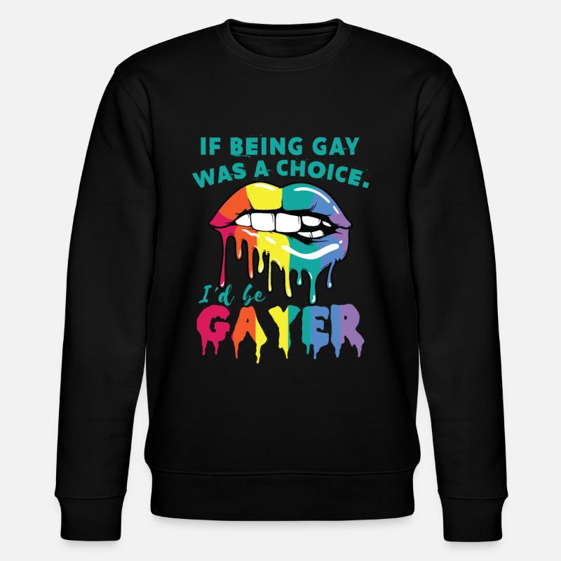 Funny Gay Pride Month Gift - Stanley/Stella CHANGER Unisex Organic Sweatshirt - black