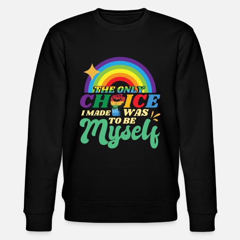 LGBT-Zitat - Stanley/Stella Unisex Bio-Sweatshirt CHANGER  - Schwarz