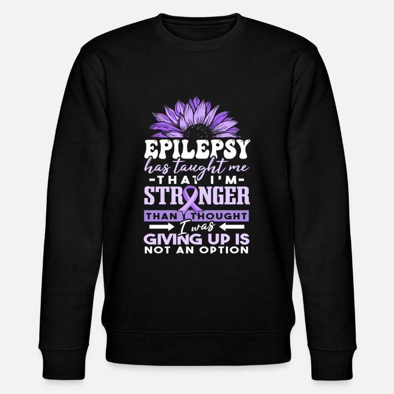 Epilepsy Warrior - Stanley/Stella CHANGER Unisex Organic Sweatshirt - black