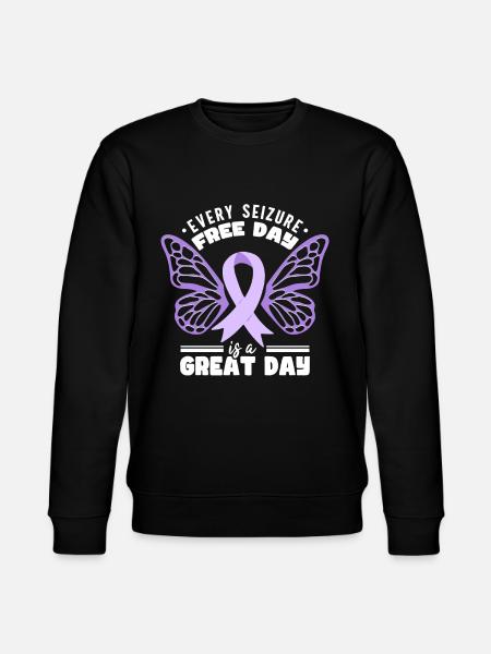 Epilepsy Butterfly - Stanley/Stella CHANGER Unisex Organic Sweatshirt - black