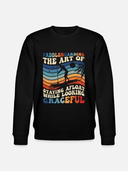 Funny Stand-Up Paddleboard SUP - Stanley/Stella CHANGER Unisex Organic Sweatshirt - black