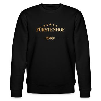 Sturm der Liebe Fürstenhof Logo Wappen Ornament - Stanley/Stella Unisex Bio-Sweatshirt CHANGER  - Schwarz - Vorne - Nik (191cm) & Marisol (170cm)