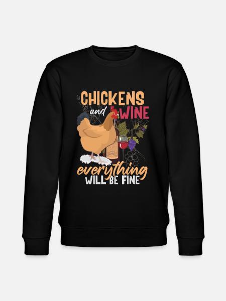Poulets & Vin - Sweat bio CHANGER Stanley/Stella Unisexe - noir