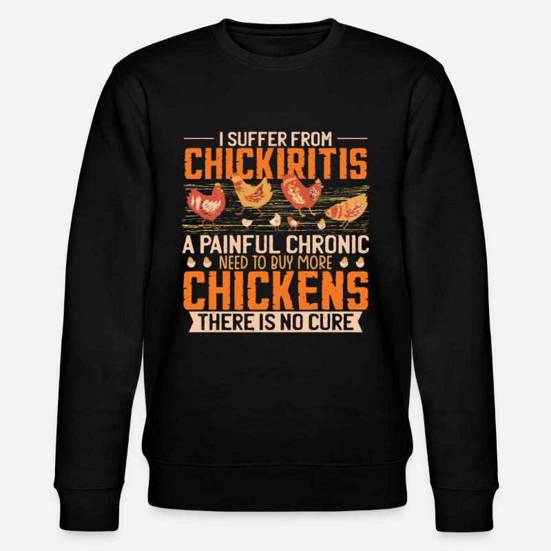 Poulet drôle de poulailler Élevage Fermier - Sweat bio CHANGER Stanley/Stella Unisexe - noir