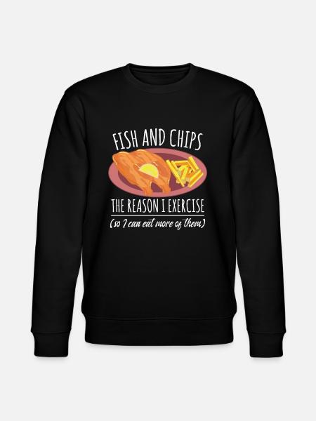 Fish And Chips - Stanley/Stella CHANGER Unisex Organic Sweatshirt - black