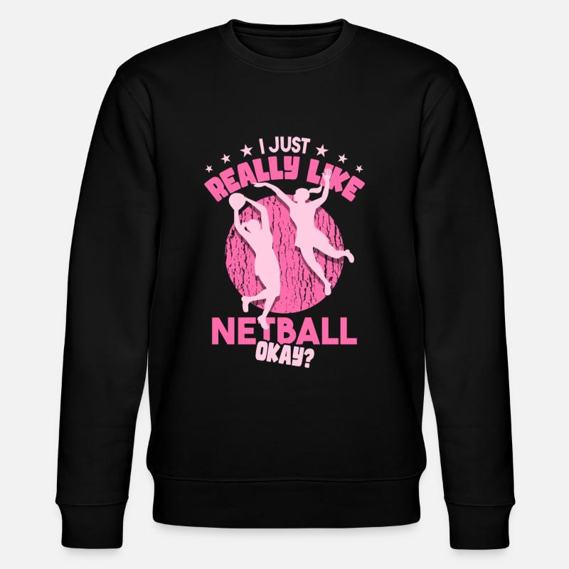 Netball Geschenk - Stanley/Stella Unisex Bio-Sweatshirt CHANGER  - Schwarz
