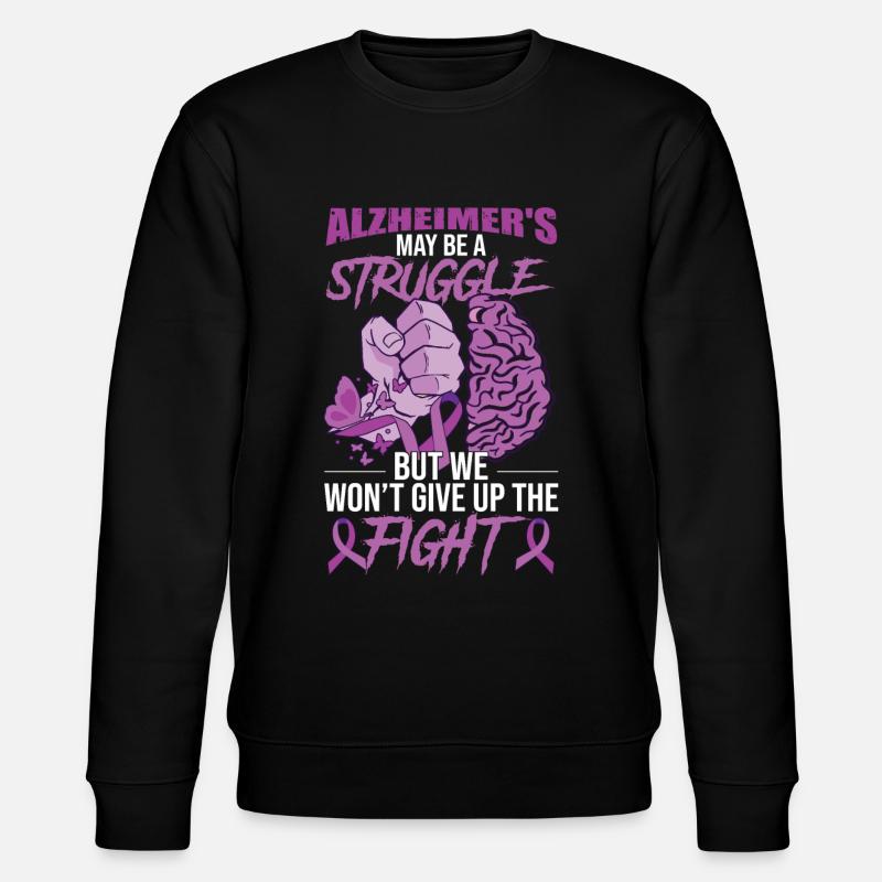 Alzheimer's Warrior - Stanley/Stella CHANGER Unisex Organic Sweatshirt - black