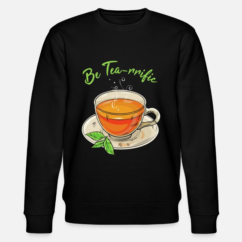 Tea Pun - Stanley/Stella CHANGER Unisex Organic Sweatshirt - black