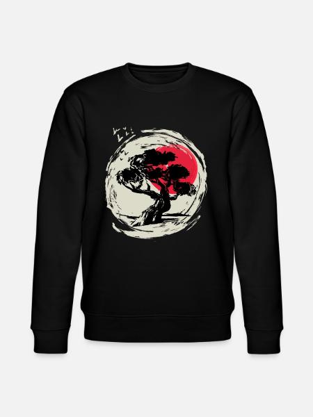 Bonsai Art Japanese Sunset - Stanley/Stella CHANGER Unisex Organic Sweatshirt - black