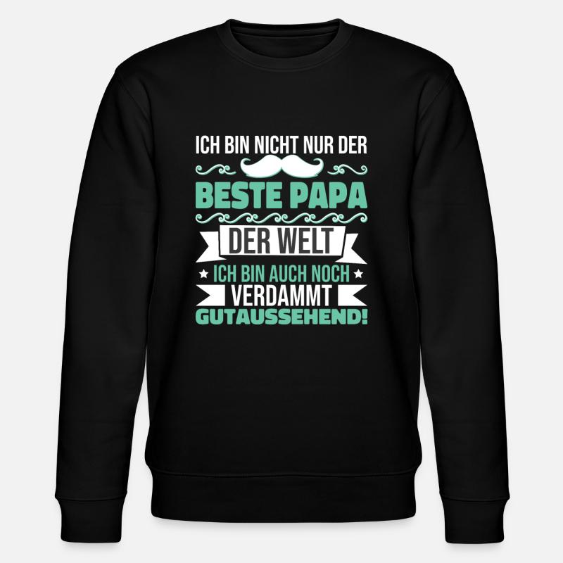 Bester Papa der Welt - Stanley/Stella Unisex Bio-Sweatshirt CHANGER  - Schwarz