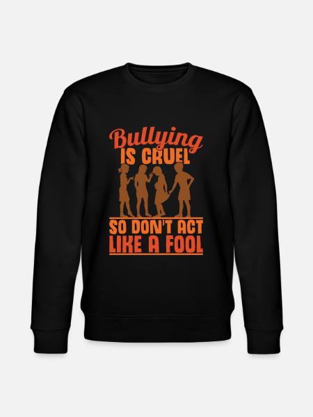 Mobbing ist grausam | Tag der Einheit | Kein Mobbing - Stanley/Stella Unisex Bio-Sweatshirt CHANGER  - Schwarz