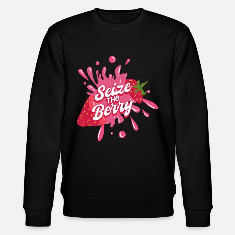 Frucht Erdbeere - Stanley/Stella Unisex Bio-Sweatshirt CHANGER  - Schwarz