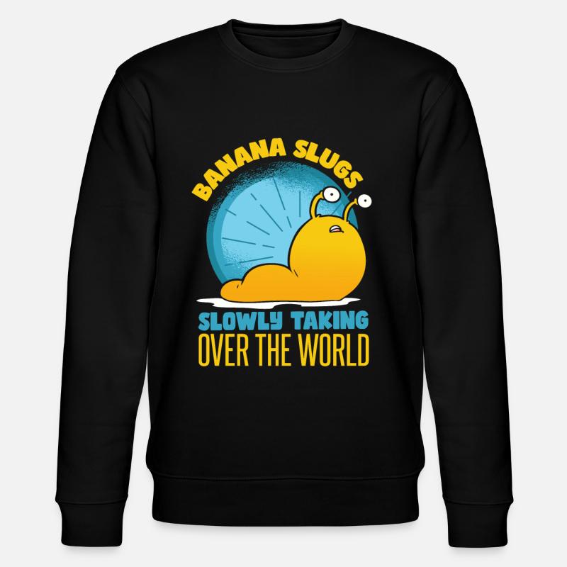 Lustige Bananenschnecke - Stanley/Stella Unisex Bio-Sweatshirt CHANGER - Schwarz