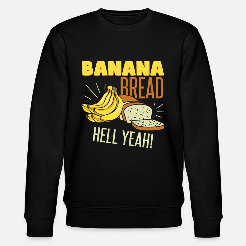 Lustiges Bananenbrot - Stanley/Stella Unisex Bio-Sweatshirt CHANGER  - Schwarz