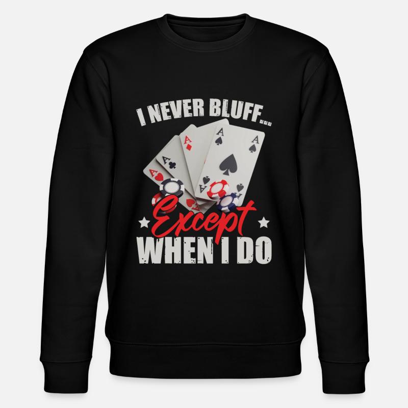 Ich bluffe nie - Stanley/Stella Unisex Bio-Sweatshirt CHANGER - Schwarz