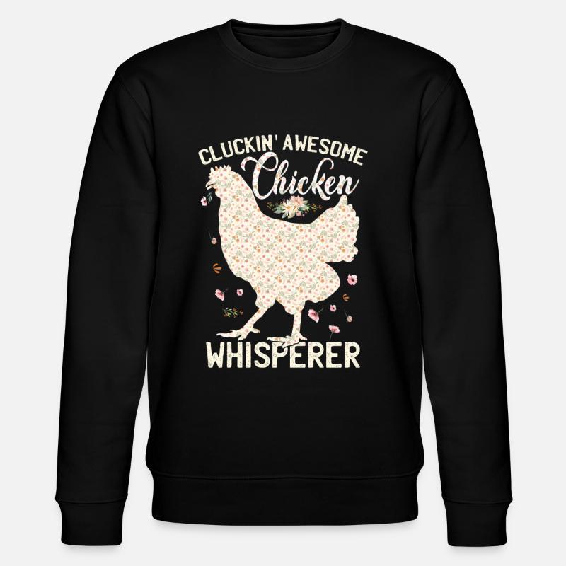 Cluckin Genialer Hühnerflüsterer - Stanley/Stella Unisex Bio-Sweatshirt CHANGER  - Schwarz