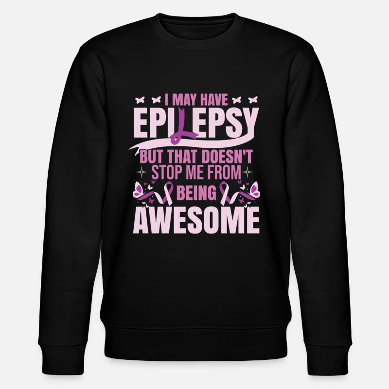 Möglicherweise habe ich Epilepsie - Stanley/Stella Unisex Bio-Sweatshirt CHANGER  - Schwarz