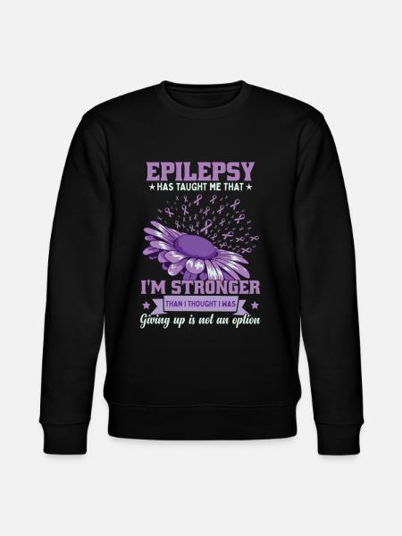 Epilepsy Fighter - Stanley/Stella CHANGER Unisex Organic Sweatshirt - black