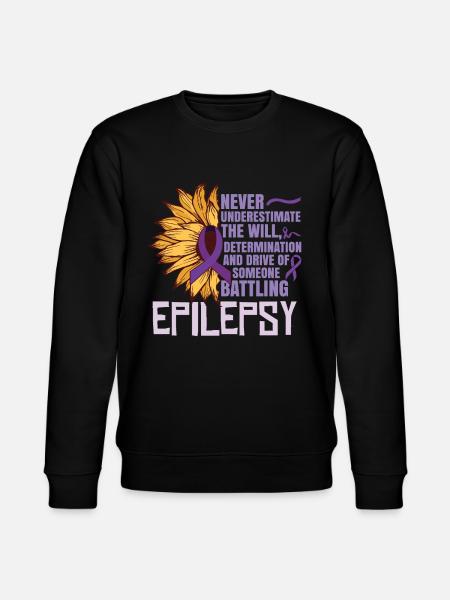 Epilepsy Fighter - Stanley/Stella CHANGER Unisex Organic Sweatshirt - black