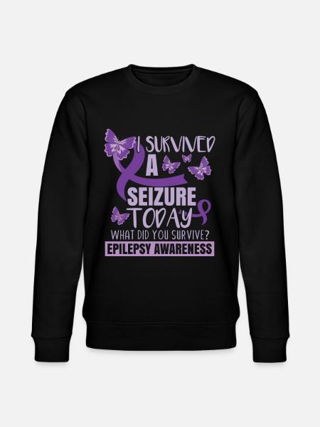 I Survive A Seizure Today - Stanley/Stella CHANGER Unisex Organic Sweatshirt - black