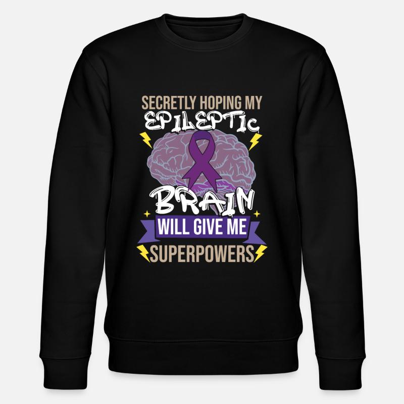 Epileptic Brain - Stanley/Stella CHANGER Unisex Organic Sweatshirt - black