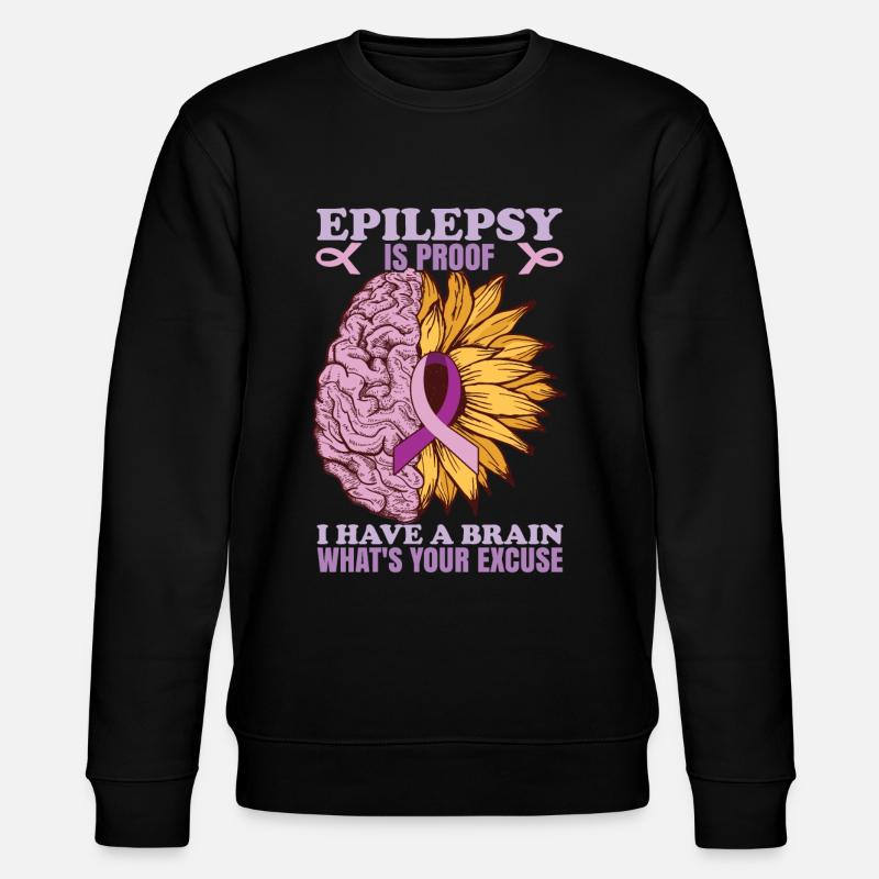 Epilepsie ist der Beweis - Stanley/Stella Unisex Bio-Sweatshirt CHANGER  - Schwarz