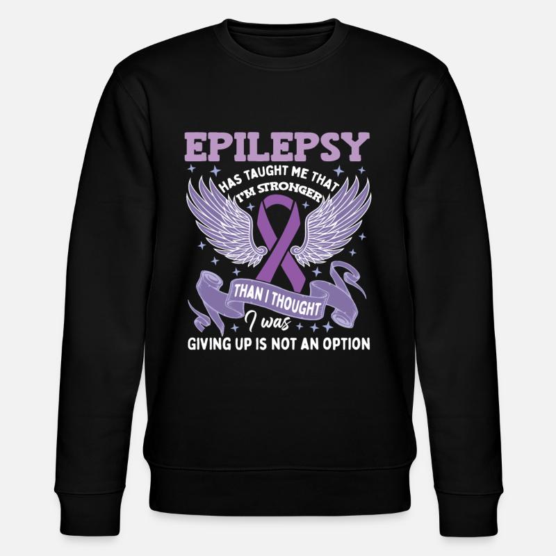 Vêtements de guerrier de l’épilepsie - Sweat bio CHANGER Stanley/Stella Unisexe - noir