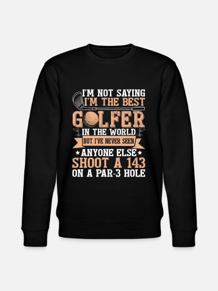 Funny Golf Player Golfing - Stanley/Stella CHANGER Unisex Organic Sweatshirt - black